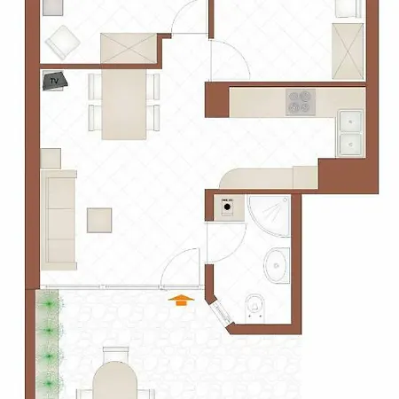2-bedroom 300m From In